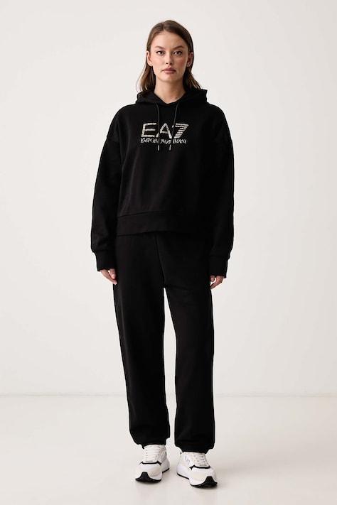 EA7 Emporio Armani Komplet dresowy damski z bawełną czarny AF10377.7W001373