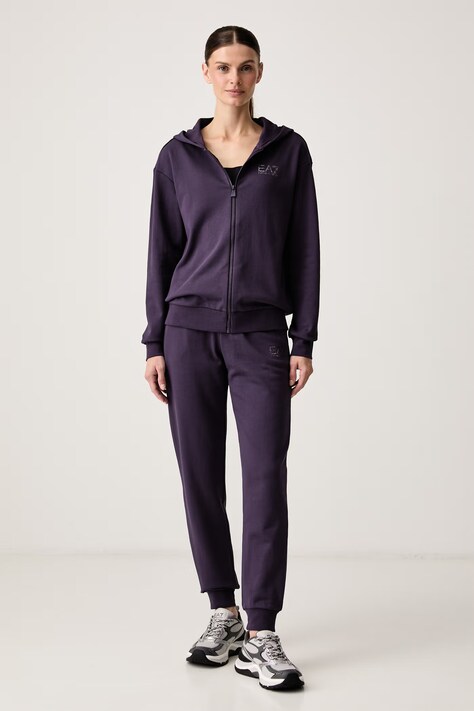 EA7 Emporio Armani dres damski z bawełną fioletowy AF12473.7W001369