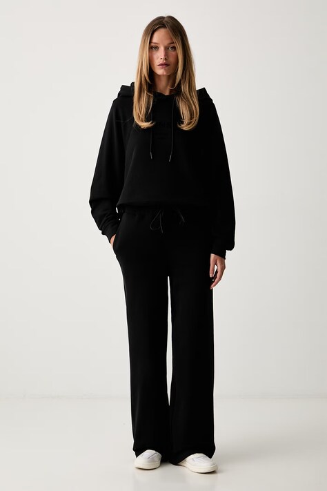 Twinset komplet dresowy damski bawełniany czarny 262TP272B