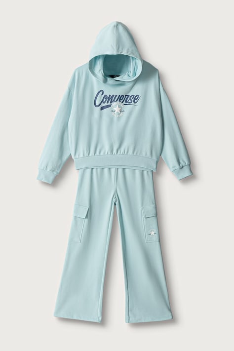 Converse Спортен комплект анцуг за деца с памук син 4CJ062