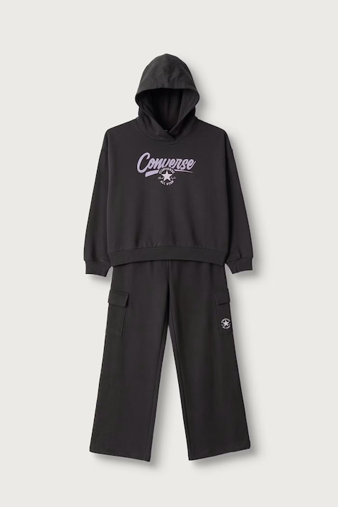 Converse Komplet dresowy dziecięcy z bawełną czarny 4CJ062