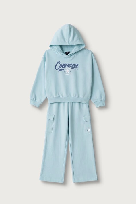 Converse Komplet dresowy dziecięcy z bawełną niebieski 3CJ062