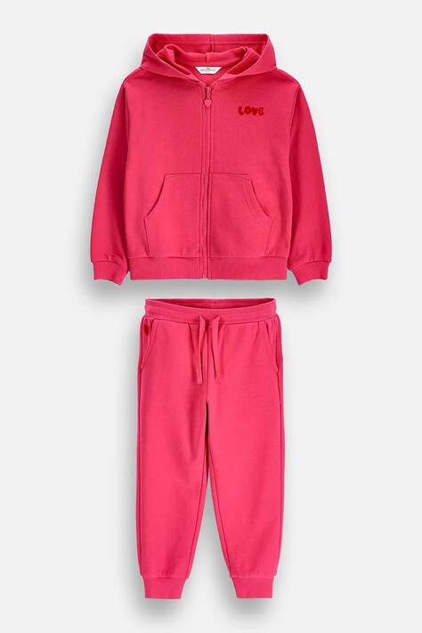Coccodrillo Komplet dresowy dziecięcy z bawełną różowy SUPER FUN GIRL KIDS