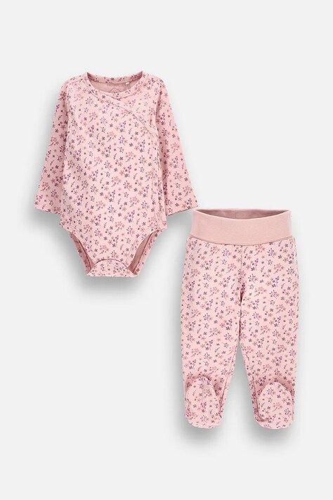 Coccodrillo καθημερινό σετ βρεφικό βαμβακερό ροζ MAGIC AND LOVE GIRL NEWBORN