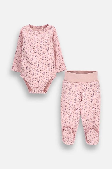 Coccodrillo καθημερινό σετ βρεφικό βαμβακερό ροζ MAGIC AND LOVE GIRL NEWBORN