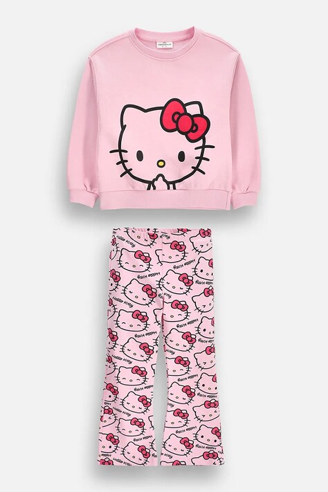 Coccodrillo každodenní set dětský s bavlnou růžový LICENCE GIRL
