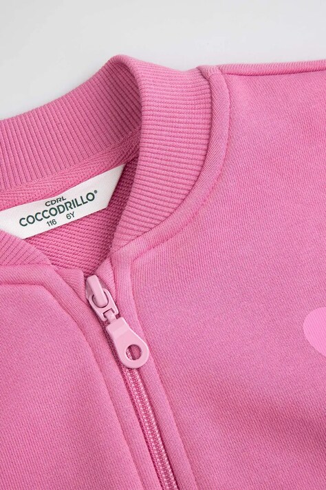 Coccodrillo Komplet dresowy dziecięcy z bawełną różowy ACADEMY GIRL KIDS