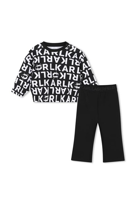 Karl Lagerfeld спортен комплект анцуг за деца от памук черен Z31296