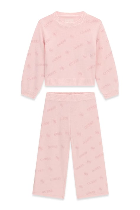 Guess Komplet dziecięcy z dodatkiem wełny różowy K6BG01 Z1289