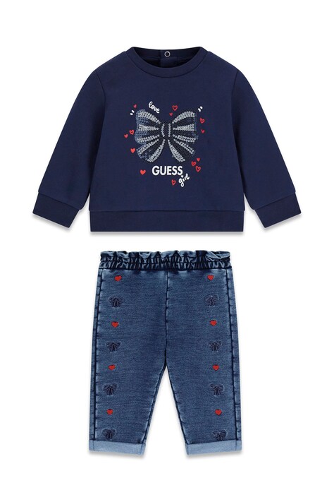 Guess Komplet codzienny dziecięcy z bawełną granatowy A6BG16 K6140