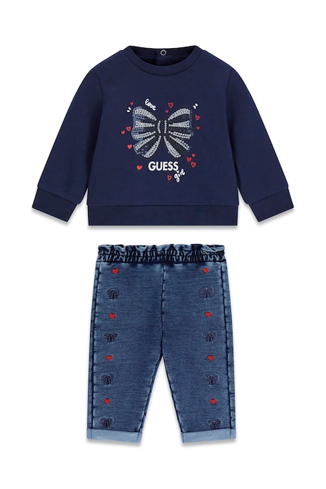 Guess Komplet codzienny dziecięcy z bawełną granatowy A6BG16 K6140