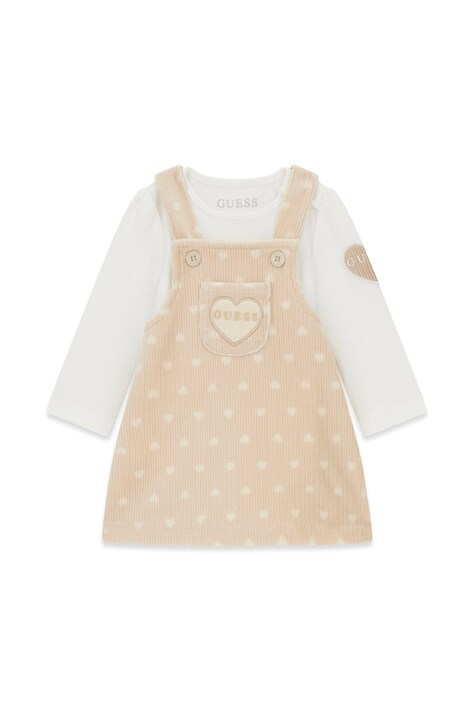 Guess Komplet codzienny niemowlęcy beżowy A6BG09 K6804