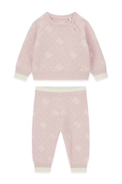Guess Komplet dziecięcy z dodatkiem wełny różowy A6BG03 Z1320