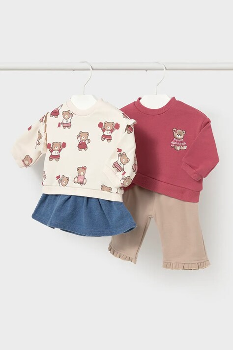Mayoral Newborn komplet za svaki dan za bebe od pamuka s elastanom crveni 2674