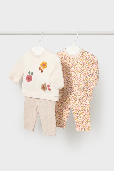 Mayoral Newborn комплект для младенцев из хлопка с эластаном бежевый 2759