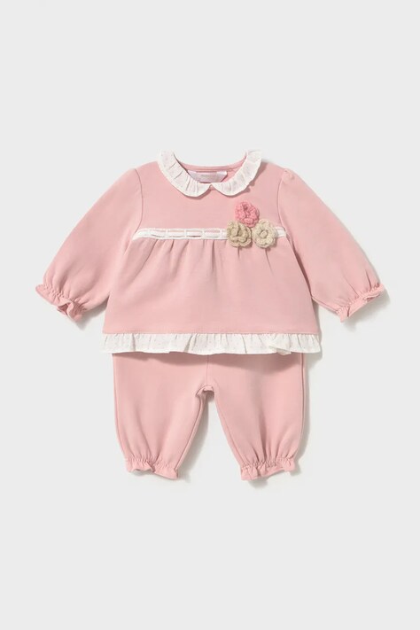Mayoral Newborn καθημερινό σετ βρεφικό με βαμβάκι ροζ 2756