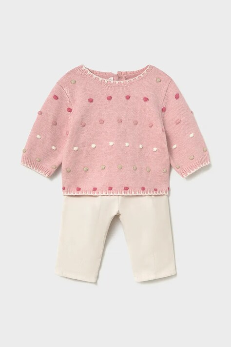 Mayoral Newborn sportovní set kojenecký s bavlnou růžový 2526