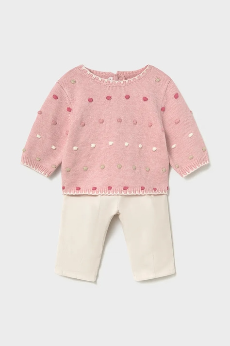 Mayoral Newborn sportovní set kojenecký s bavlnou růžový 2526
