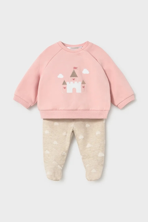 Mayoral Newborn комплект для младенцев из хлопка с эластаном розовый 2514