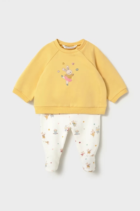 Mayoral Newborn Комплект для младенцев из хлопка с эластаном жёлтый 2514