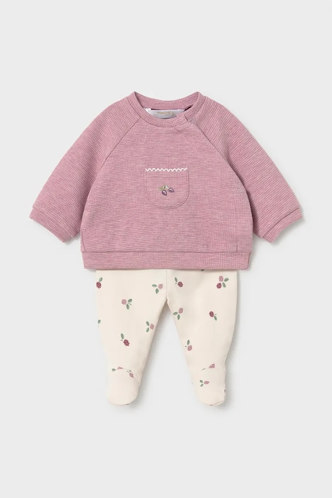 Mayoral Newborn комплект для немовлят бавовняний з еластаном рожевий 2514