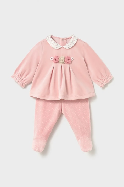 Mayoral Newborn комплект для немовлят велюровий рожевий 2512