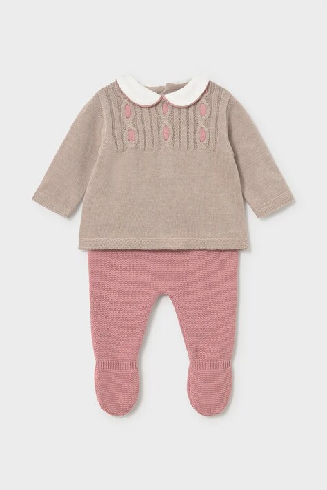 Mayoral Newborn komplet za bebe s pamukom rozi 2501