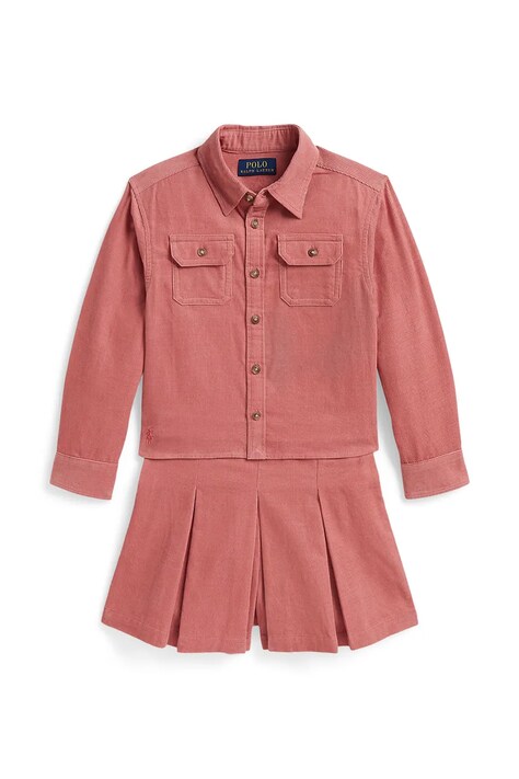 Polo Ralph Lauren set quotidiano per bambini in cotone rosa 312B26469002