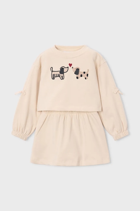 Mayoral set per bambini in cotone beige 4917