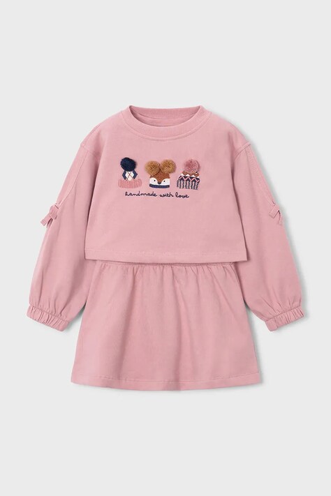 Mayoral komplet dziecięcy bawełniany różowy 4917