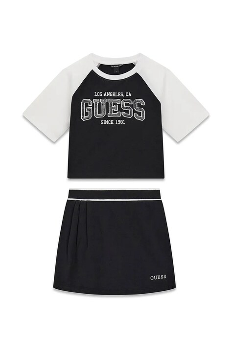 Guess komplet codzienny dziecięcy bawełniany czarny J6YG03 K3923
