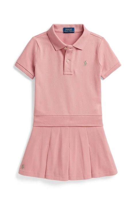 Polo Ralph Lauren komplet za svaki dan za djecu od pamuka s elastanom roza 312B19943002