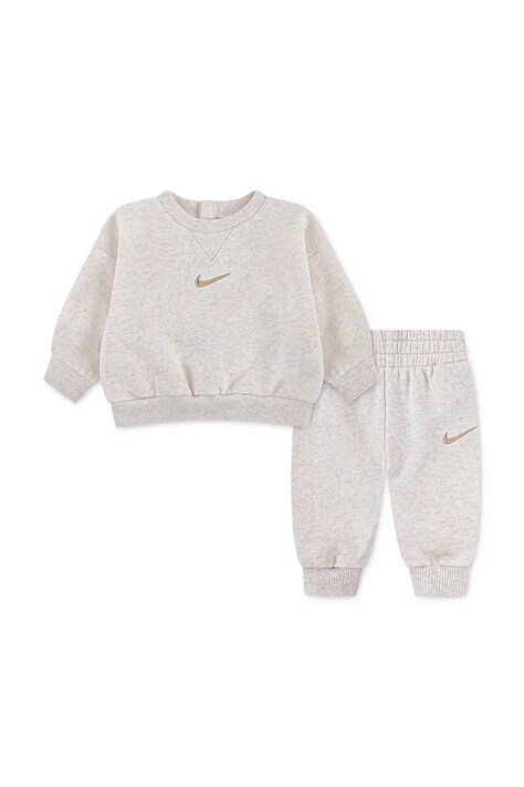 Nike Komplet dresowy niemowlęcy bawełniany beżowy 56M188