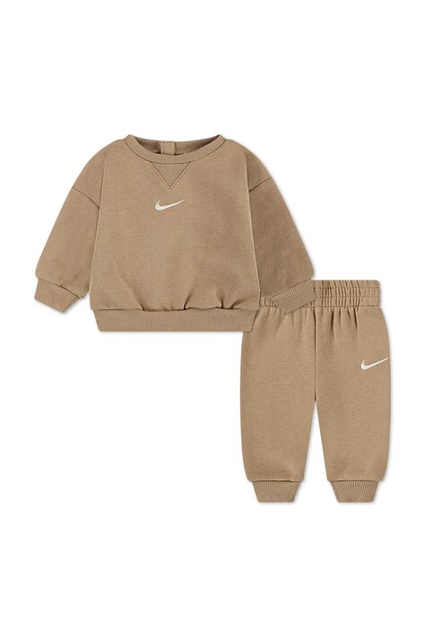 Nike Komplet dresowy niemowlęcy bawełniany beżowy 56M188