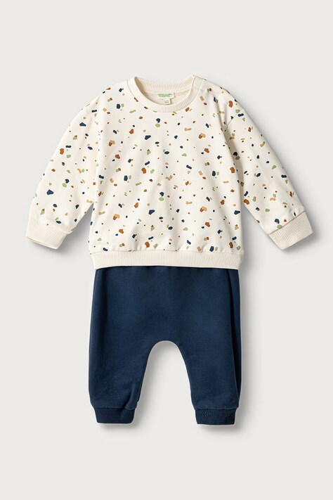 United Colors of Benetton Compleu de trening pentru bebeluși din bumbac cu elastan bleumarin 3TEUAK01W