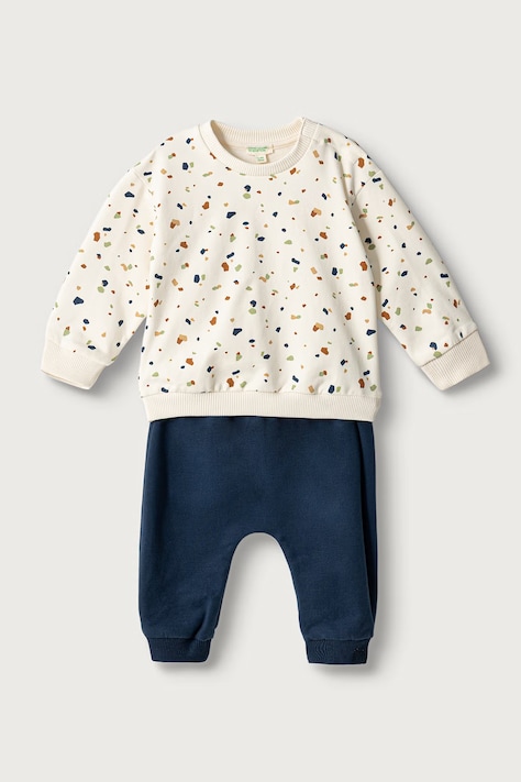 United Colors of Benetton Compleu de trening pentru bebeluși din bumbac cu elastan bleumarin 3TEUAK01W