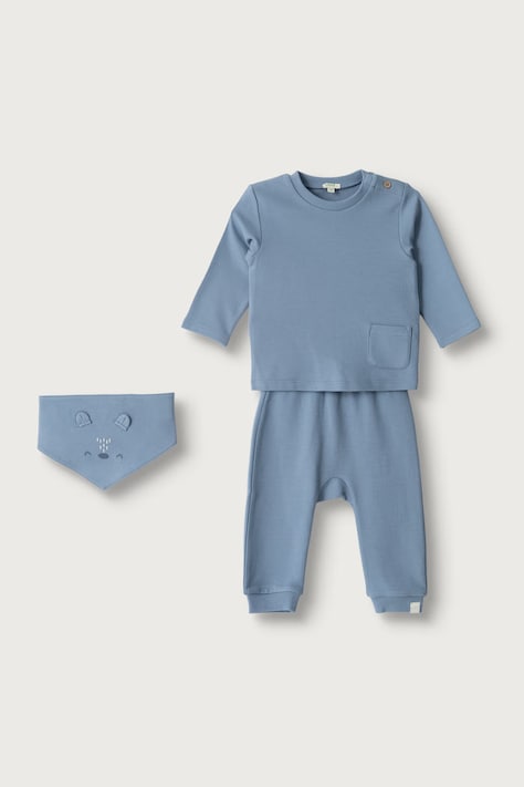 United Colors of Benetton Komplet za djecu od pamuka plavi 30THAK018