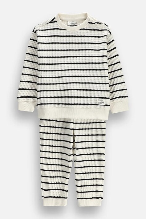 Coccodrillo σετ φόρμας βρεφικό βαμβακερό μπεζ SMALL WONDER UNISEX NEWBORN