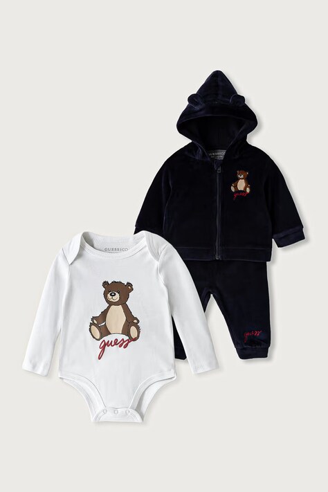Guess Komplet dresowy niemowlęcy z bawełną granatowy H6BG10 K6029