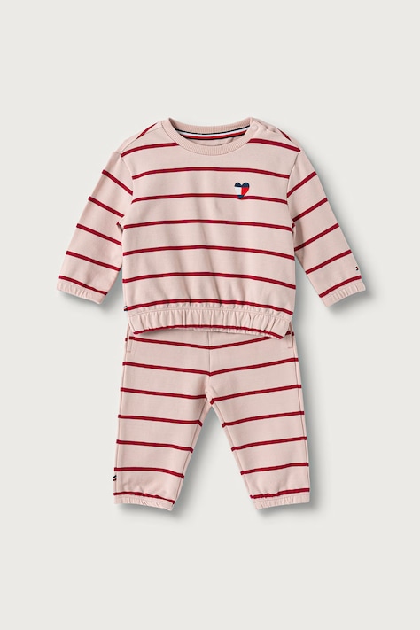 Tommy Hilfiger Σετ φόρμας παιδικό βαμβακερό με ελαστάν ροζ KN0KN02320