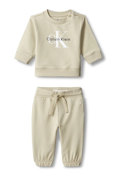 Calvin Klein Jeans Dres dziecięcy z bawełną beżowy LVCKFJI13N