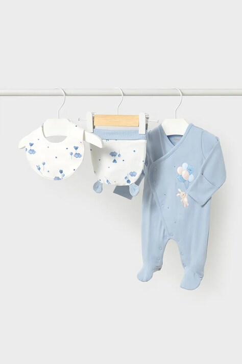 Mayoral Newborn dupačky dojčenské bavlnené s elastanom modré 2748