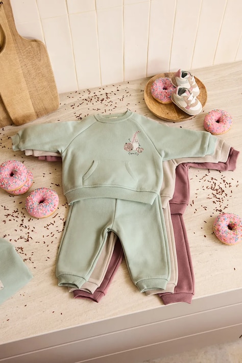 Mayoral Newborn tepláková súprava dojčenská bavlnená zelená 2607