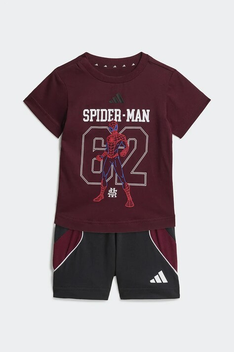 adidas komplet za djecu od pamuka MARVEL SPIDER-MAN bordo KG6115