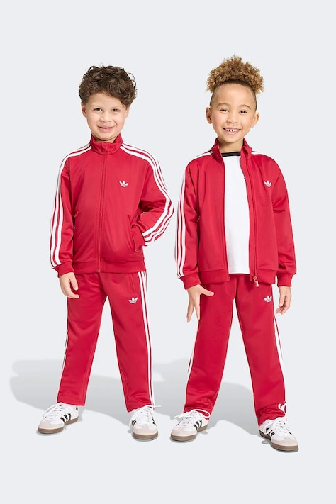 adidas Originals komplet dresowy dziecięcy czerwony HZ6593