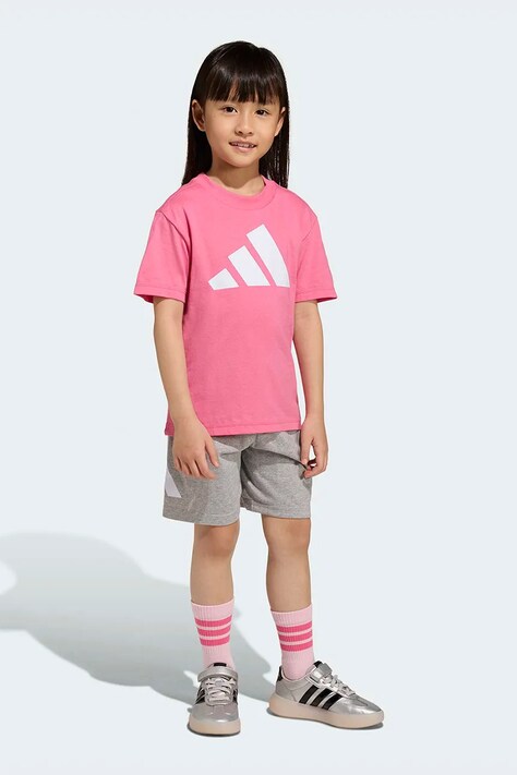 adidas комплект дитячий бавовняний — AW26-DKKZZT, рожевий — фото 6