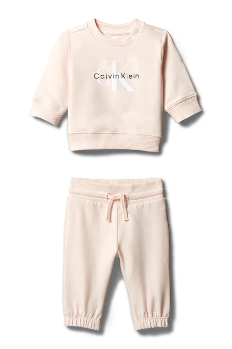 Calvin Klein Jeans komplet dresowy dziecięcy z bawełną różowy LV1CKTJI13