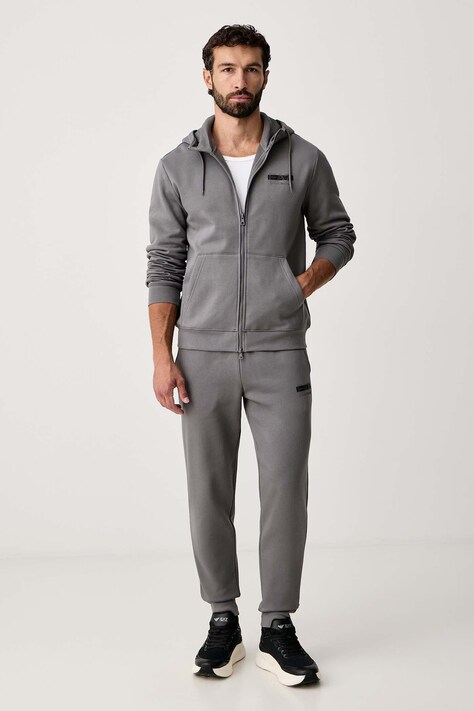 EA7 Emporio Armani Komplet dresowy męski z bawełną szary AF10377.7M002430