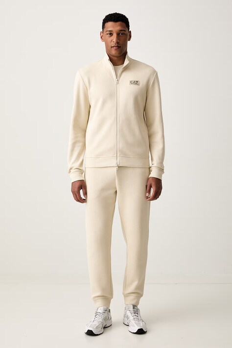 EA7 Emporio Armani komplet dresowy męski bawełniany beżowy AF21822.7M002236