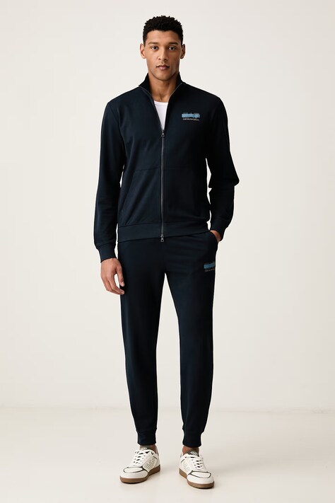 EA7 Emporio Armani Komplet dresowy męski bawełniany granatowy AF13512.7M002424